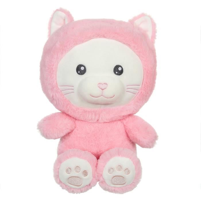 Peluche Chat Hoody Pets†- GIPSY TOYS - Rose,†24 cm