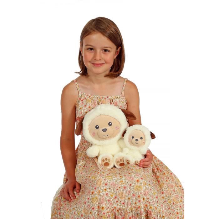 Peluche Chien Hoody Pets - GIPSY TOYS - Creme, 24 cm