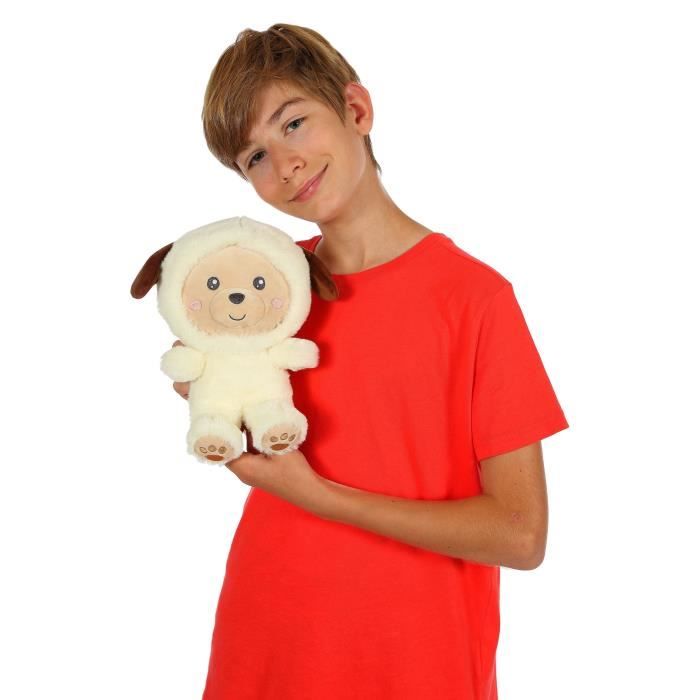 Peluche Chien Hoody Pets - GIPSY TOYS - Creme, 24 cm