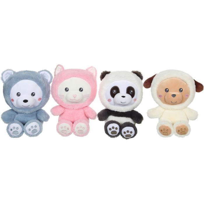Peluche Ours Hoody Pets - GIPSY TOYS - Bleu, 24 cm