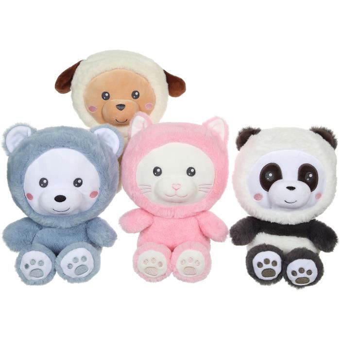 Peluche Ours Hoody Pets - GIPSY TOYS - Bleu, 24 cm