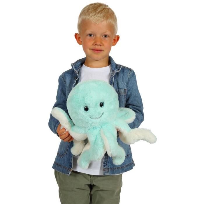 Peluche Pieuvre - GIPSY TOYS - Bleu, 32 cm