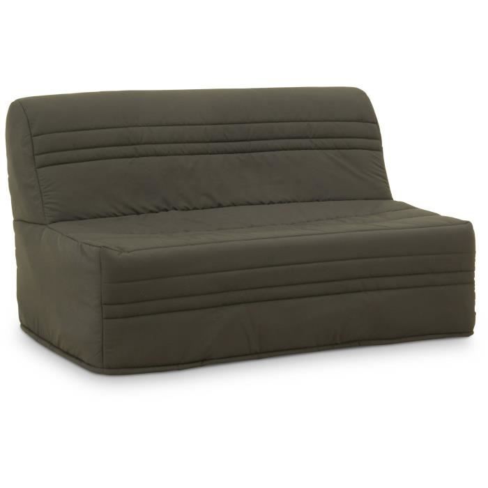 Banquette BZ Joe - Tissu gris anthracite - 3 places - L 143 x P 97 cm - Couchage 140 x 190 cm