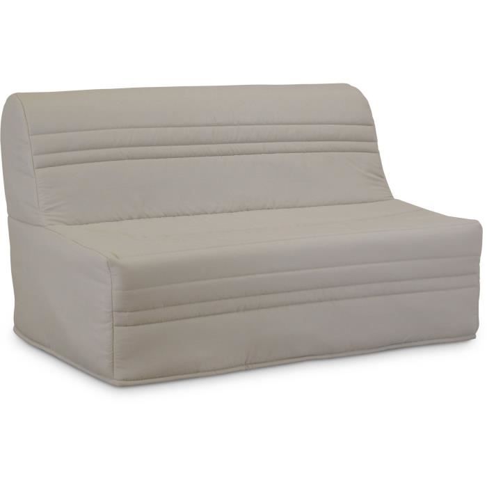 Banquette BZ Joe - Tissu beige - 3 places - L 143 x P 97 cm - Couchage 140 x 190 cm