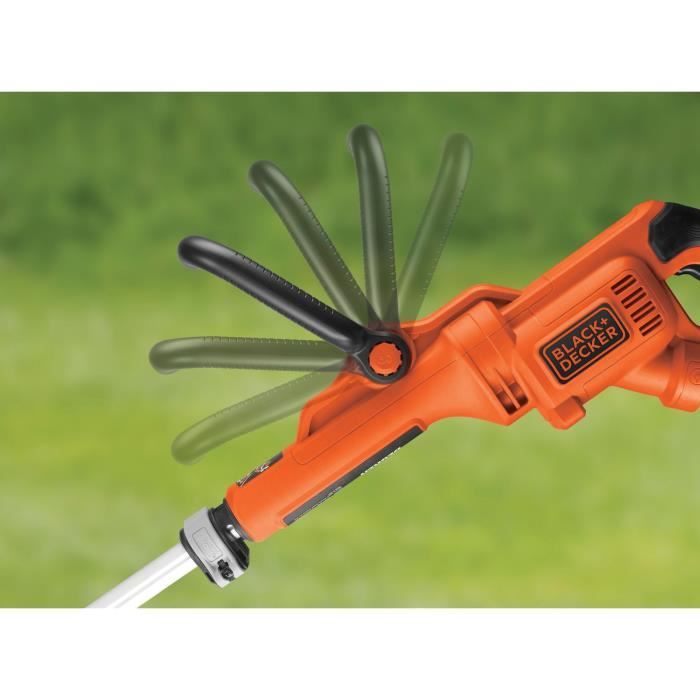 Coupe-bordure électrique BLACK+DECKER - GL7033-QS - 700W - 33 cm - Filaire - tete pivotante - tube télescopique