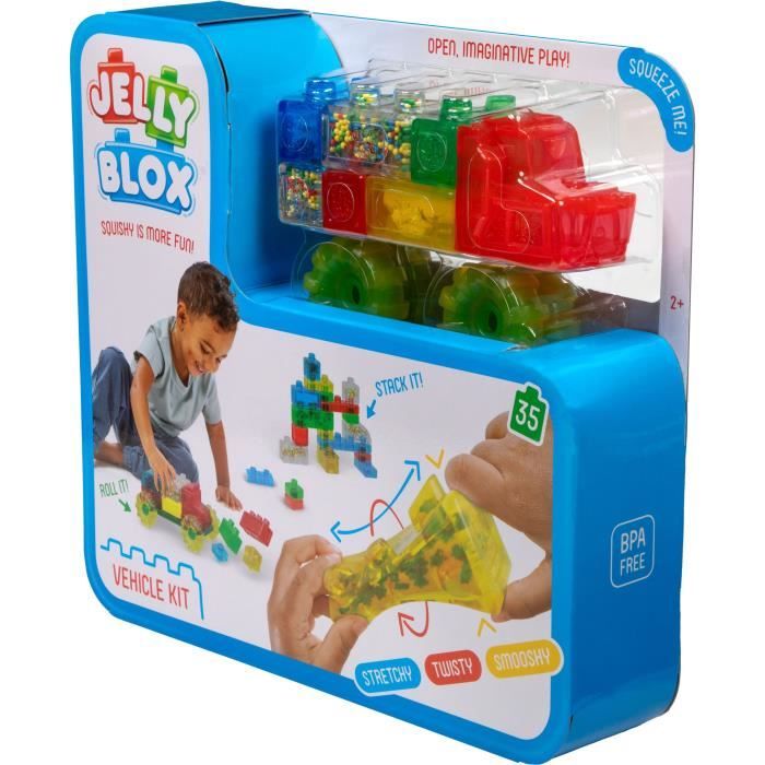 Blocs de construction - GOLIATH - Jelly Blox Vroom Truck Kit - Blocs souples avec voitures! Des 2 ans