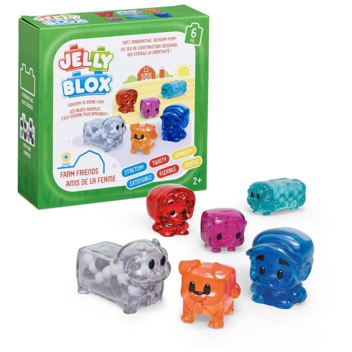 Coffret Amis de la ferme - Jeu de construction - JELLY BLOX - GOLIATH - Briques souples et flexibles - Des 2 ans