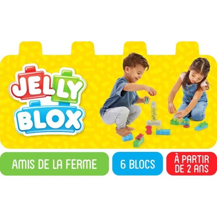 Coffret Amis de la ferme - Jeu de construction - JELLY BLOX - GOLIATH - Briques souples et flexibles - Des 2 ans