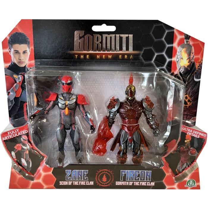 Coffret figurines - GORMITI - Scion et Gormiti associé Feu - Zane et Fireon - 15 cm - a partir de 4 ans - GRV192