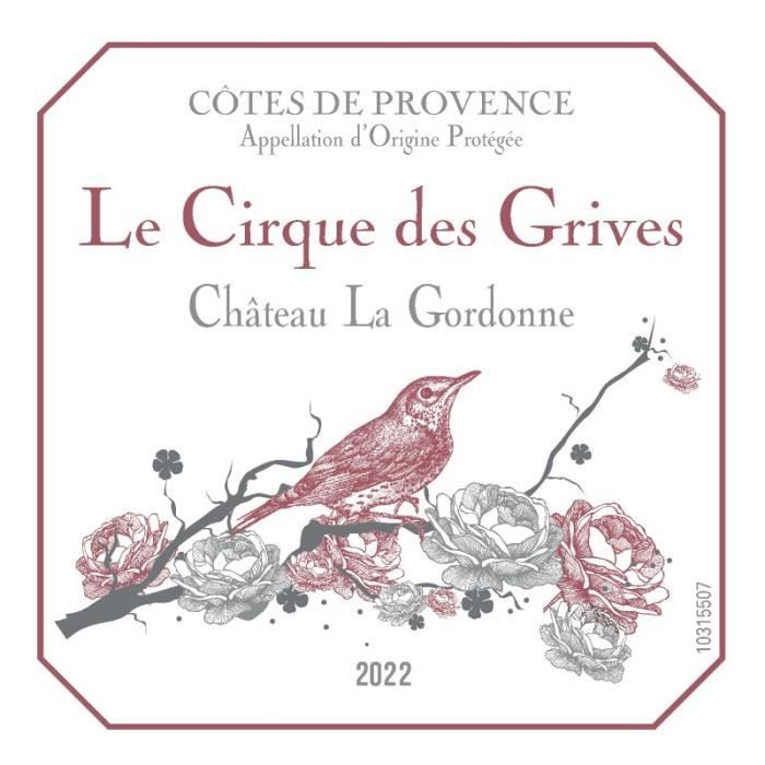 Château La Gordonne Le Cirque des Grives 2022 Côtes de Provence - Vin rosé de Provence - Bio