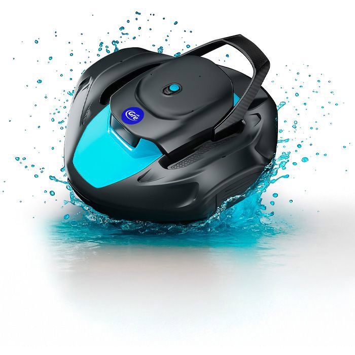 Robot de piscine - GRE - Moovo TM 90 - a batterie - Piscines hors-sol - Jusqu'a 9 m de longueur/80 m˛ - Autonomie 90 min - 2 L