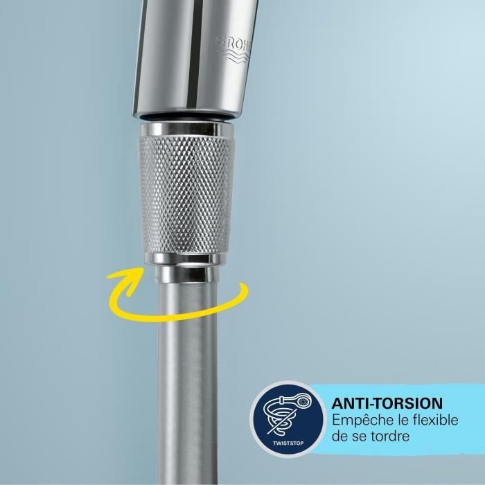 Flexible de douche - GROHE - 22114000 - 1,25 m - Chromé - VitalioFlex Trend