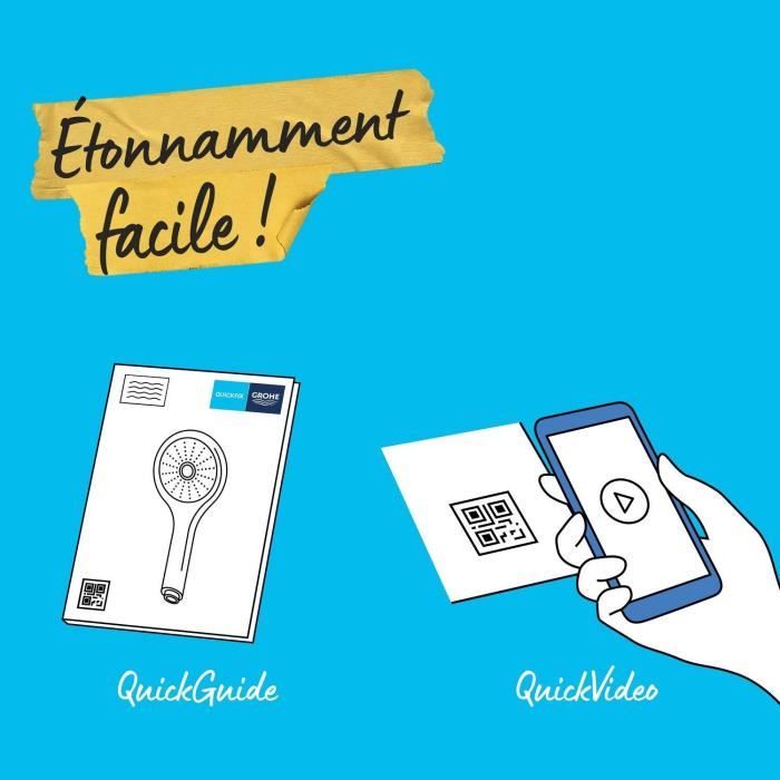 Flexible de douche - GROHE - 22100000 - 1,75 m - VitalioFlex - Métal