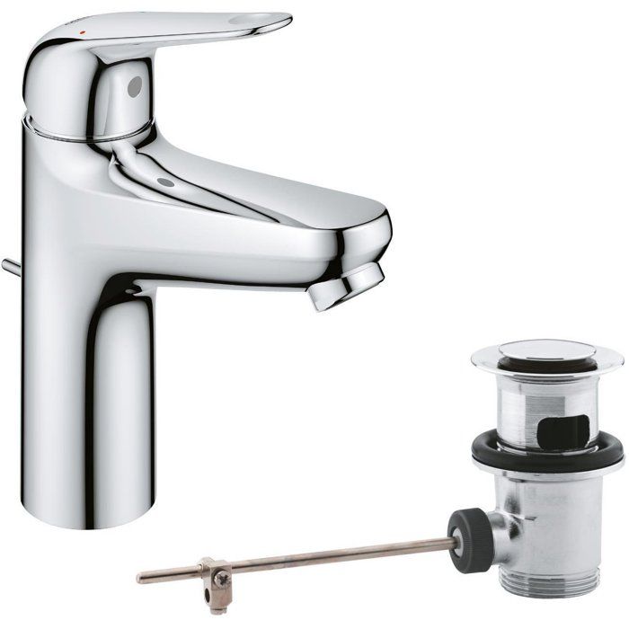 Mitigeur monocommande lavabo - GROHE Swift - 24325001 - Chromé - Taille M - Economie d'eau