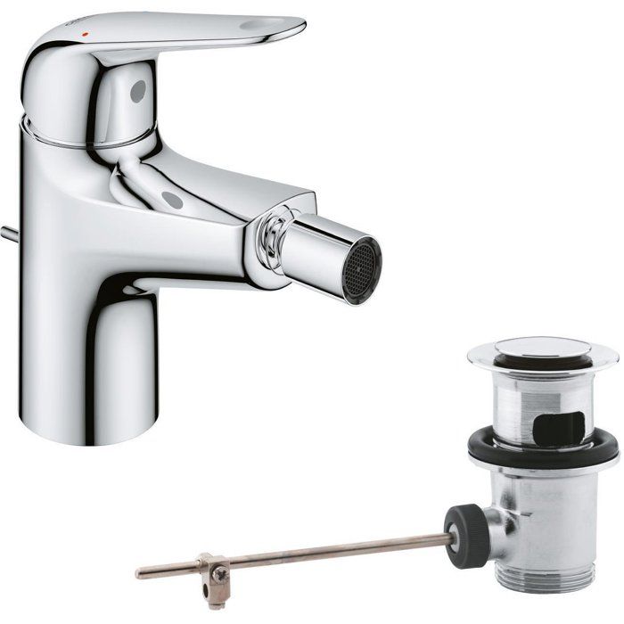Mitigeur monocommande bidet - GROHE Swift - 24332001 - Chromé - Avec rotule - Economie d'eau