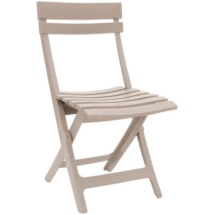 Chaise pliante - GROSFILLEX - MIAMI - Lin