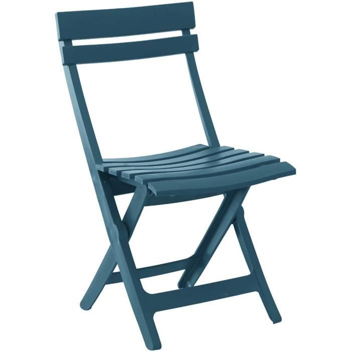 Chaise pliante - GROSFILLEX - MIAMI - Bleu minéral