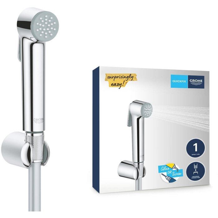 Ensemble de douche 1 jet avec support mural GROHE Vitalio Trigger Spray 30 Chromé