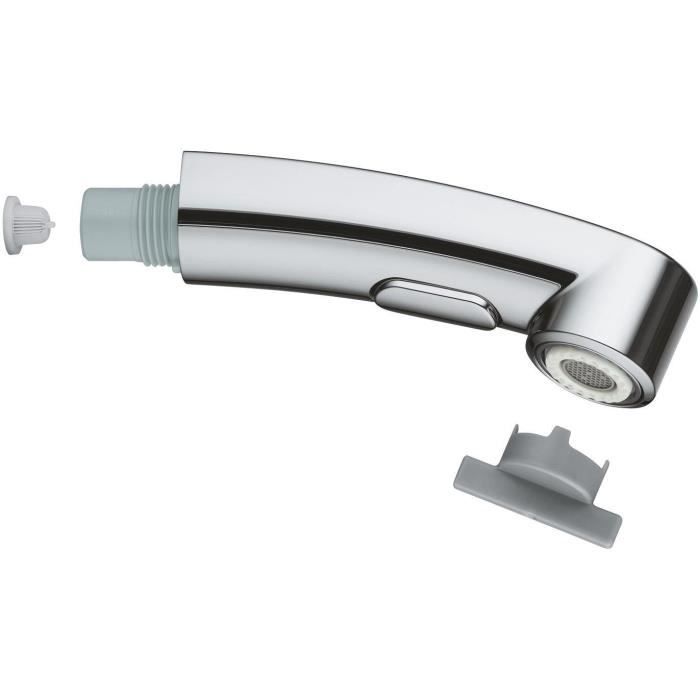 Douchette - GROHE - Extractible - Chromé - Jet laminaire et pluie - Systeme anticalcaire SpeedClean