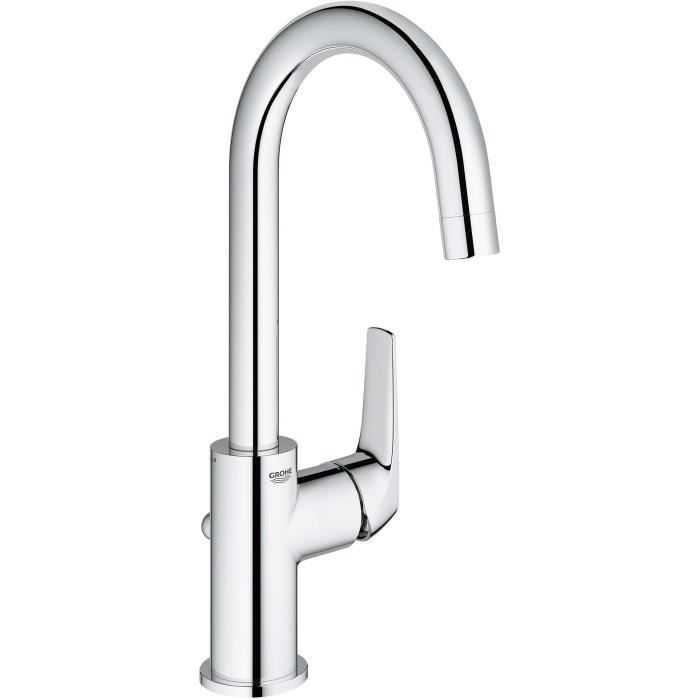 Robinet salle de bains - GROHE Start Flow - Mitigeur monocommande - Taille L - ChromÈ - Economie d'eau - 23811000