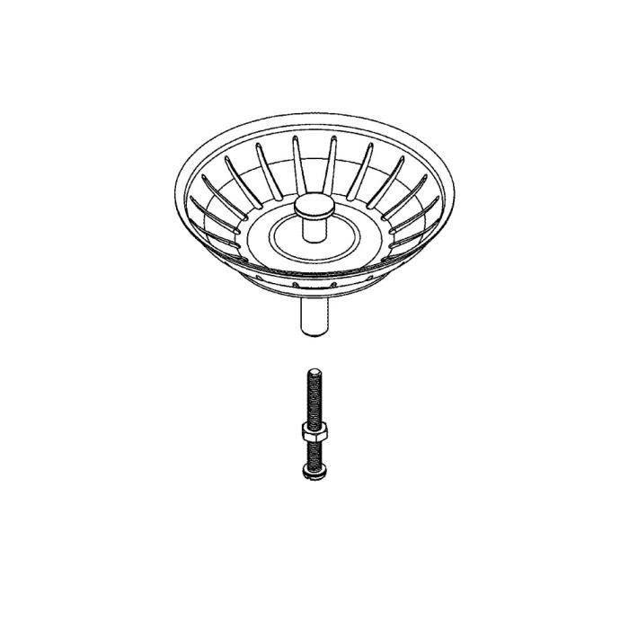 Vidage - GROHE - Bonde grille a évier - Inox - A grille - Intérieur