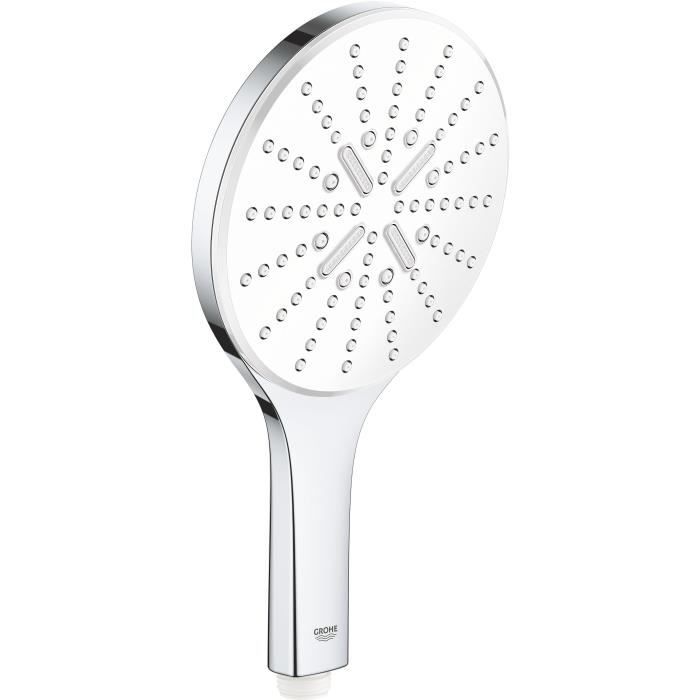 Douchette 3 jets - GROHE - Vitalio SmartActive 150 - Surface de jet blanche - Economie d'eau - Chromé