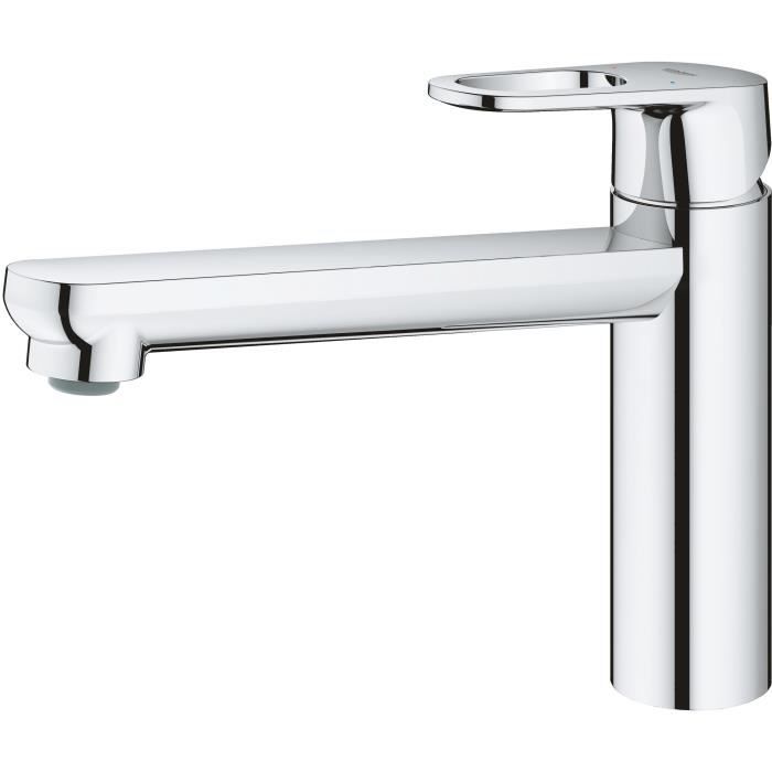 GROHE Robinet Èvier de cuisine Start Flow, mitigeur monocommande avec mousseur Èconomique d'eau, rotation 140∞, chromÈ, 31691000