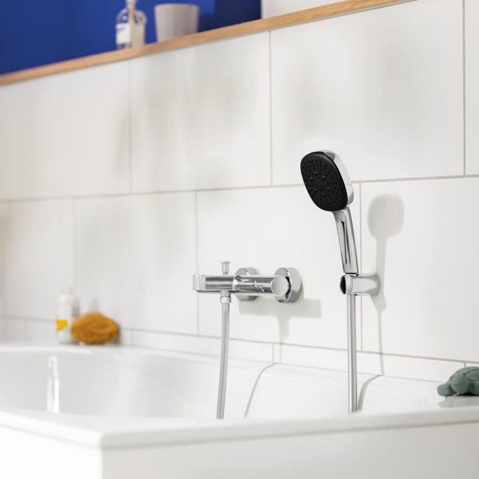 Mitigeur thermostatique bain douche GROHE Precision Get - Montage mural - Chromé