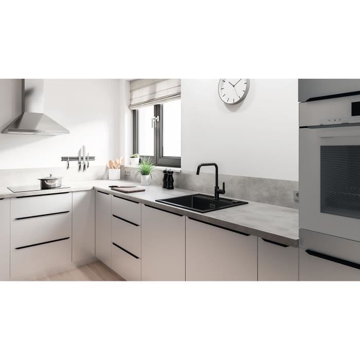Robinet de cuisine - Mitigeur monocommande évier - Noir mat - Bec haut - Rotation 150° - GROHE Start - 304702430