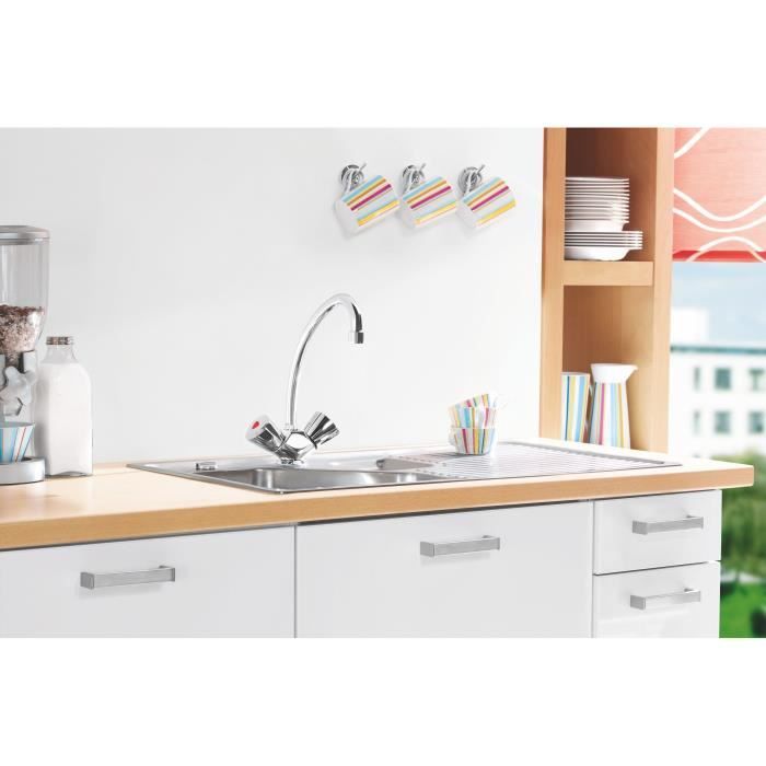 Mélangeur Evier - GROHE - Costa Trend - Bec haut - Chromé - Garantie 5 ans
