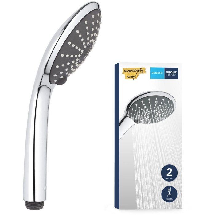 Douchette a main GROHE Vitalio Joy 110 Duo - Chromé - 2 jets - Economie d'eau - Garantie 5 ans