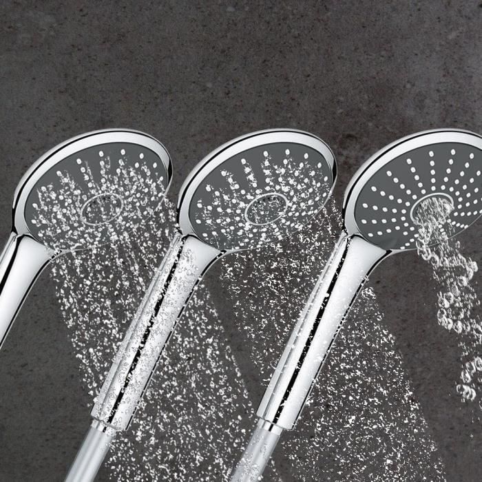 Douchette 3 jets - GROHE - Vitalio Joy 110 Massage - Chromé - Economie d'eau