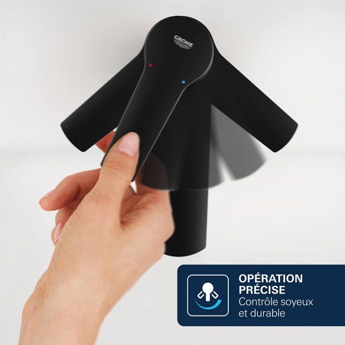 Mitigeur de bidet - GROHE DICE - Noir mat