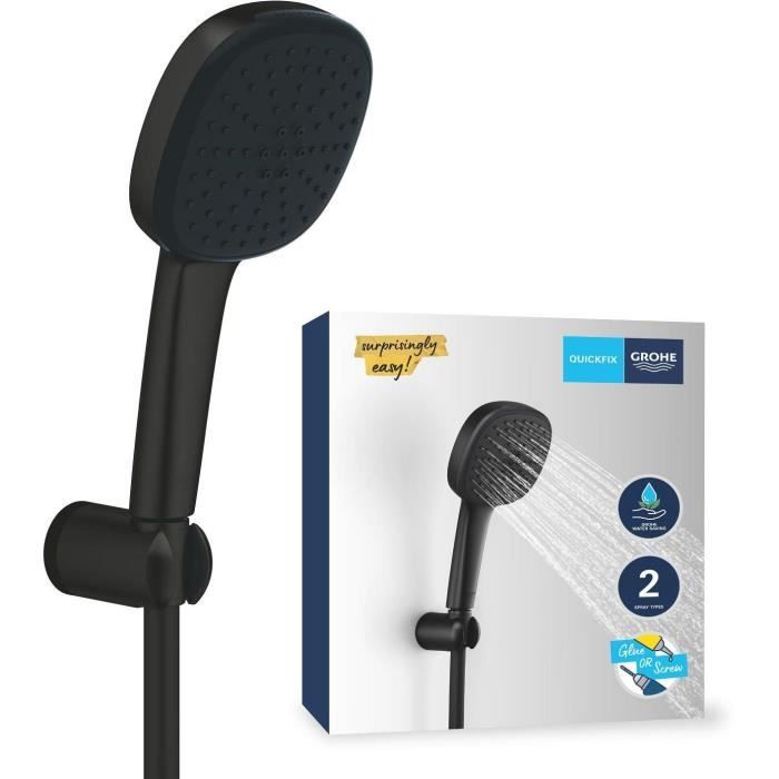 Ensemble de douche avec pommeau 2 jets, support et flexible - GROHE Vitalio Comfort 110 263992431 - Sélection facile -Economie d'eau