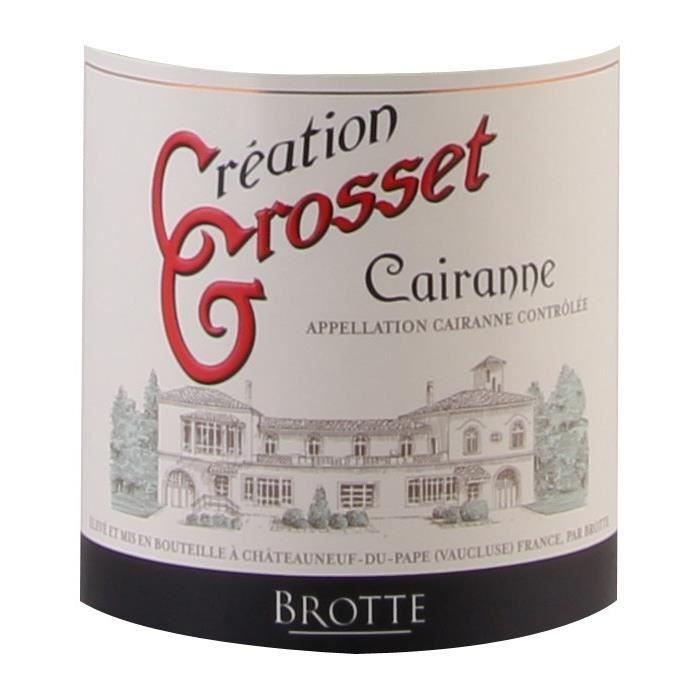 BROTTE Création Grosset 2022 Cairanne - Vin rouge de la Vallée du Rhône