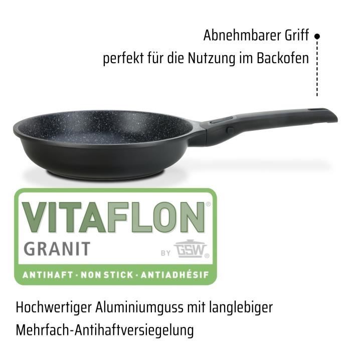 Poele fonte d'aluminium - GSW - EASY CLICK - 24 cm - Induction