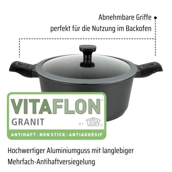 Marmite fonte d'aluminium - GSW - EASY CLICK - 24 cm - Induction