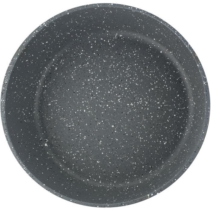 Batterie de cuisine 10 pcs - GSW - GOURMET GRANIT - Fonte d'aluminium - compatible Induction