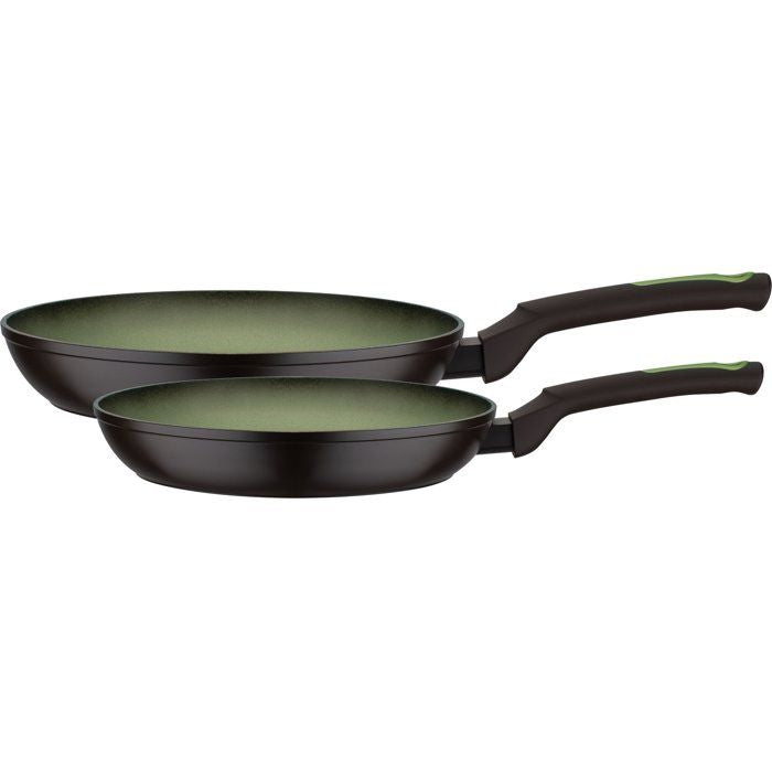 Set de 2 poeles - Induction - GSW - AVOCADO - Ř 24 et 28 cm - Aluminium forgé 3 mm - Vert