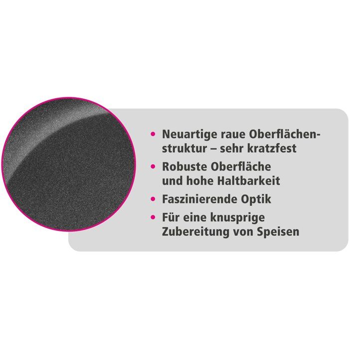 Poele-Sauteuse - Tous feux dont induction - GSW - TITANIUM GRANIT Advanced - Ø 24 cm - Fonte d'aluminium massive - Sans PFAS - Noir
