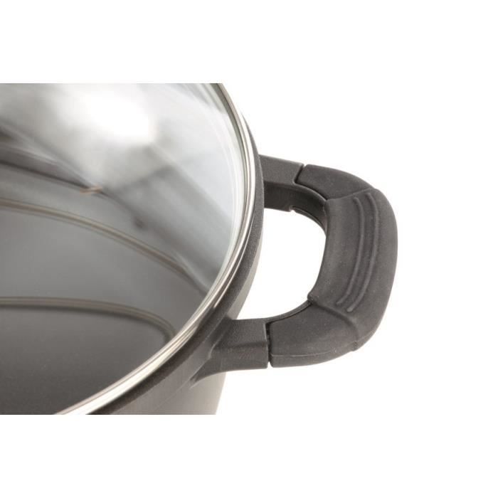 Faitout fonte d'aluminium - GSW - SILCOGUSS - 28 cm - Induction - Noir