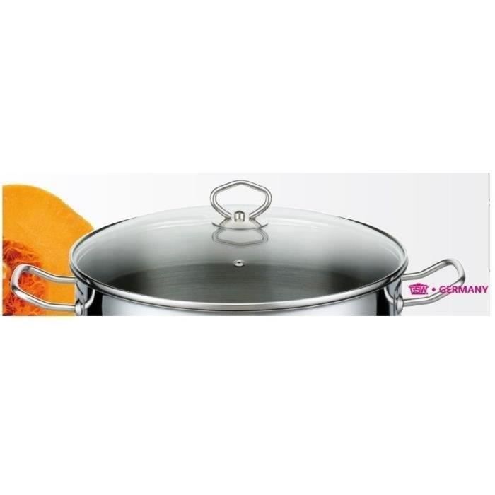 Traiteur professionnel - GSW - JUMBO - 30 cm - 17 L - Induction - Acier inoxydable