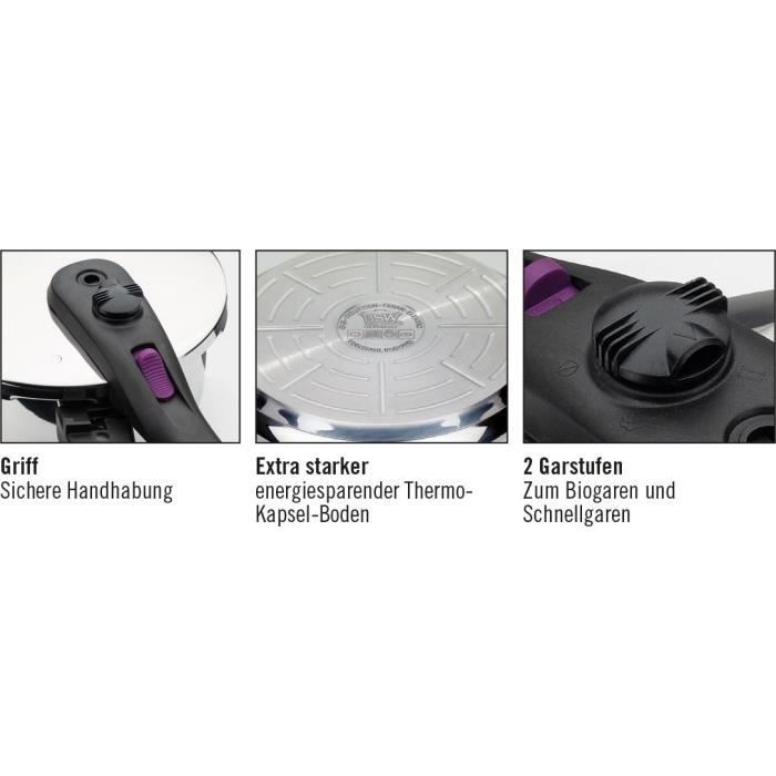 Autocuiseur - GSW - Rapide - 18 cm - 3,2 L - Induction - Acier inoxydable