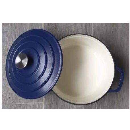 Marmite fonte massive - GSW - BLUE MAGIC - 24 cm - Ronde - Induction - Bleu