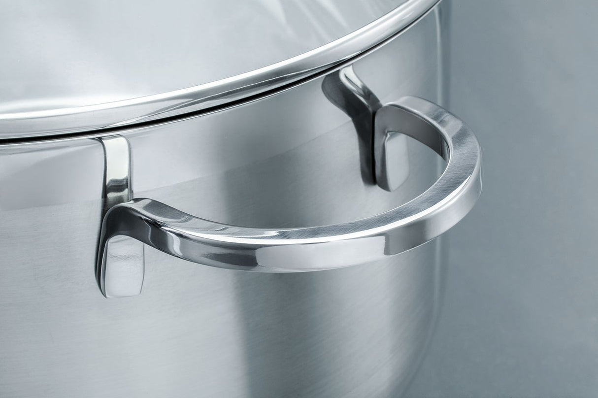 Batterie de cuisine - Induction - GSW - ALARA - Acier inoxydable massif 18/10 - 14 pieces