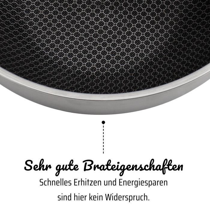 Wok professionnel - GSW - 32 cm - Induction - Acier inoxydable massif