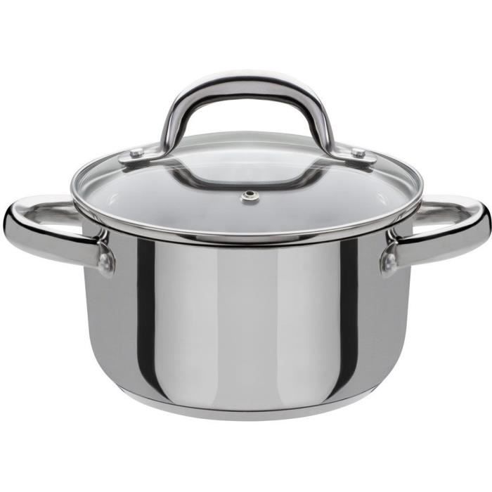 Batterie de cuisine 4 pcs - GSW - MONTREAL - 3 marmites et 1 poele - Induction - Acier inoxydable