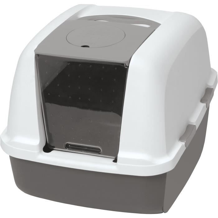 Maison de toilette Bac a litiere pour chat - CATIT - Airsift Jumbo - Systeme de filtration intégré - L. 57 x l. 50 x H. 46,5 cm