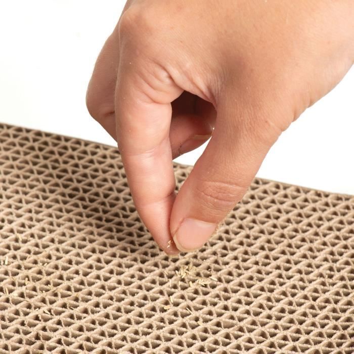 Griffoir pour chat - CATIT - Ondulé - Herbe a chat incluse - Motifs léopard - 53 cm