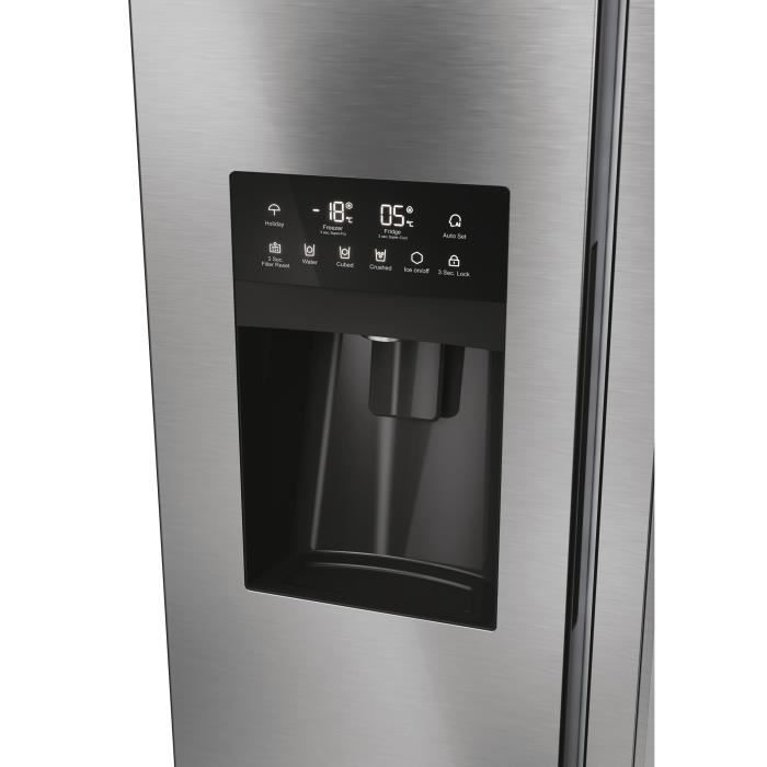RÈfrigÈrateur amÈricain - HAIER - HSOGPIE9183 - Classe E - 515 L (337+178) - 40 dB - Gris